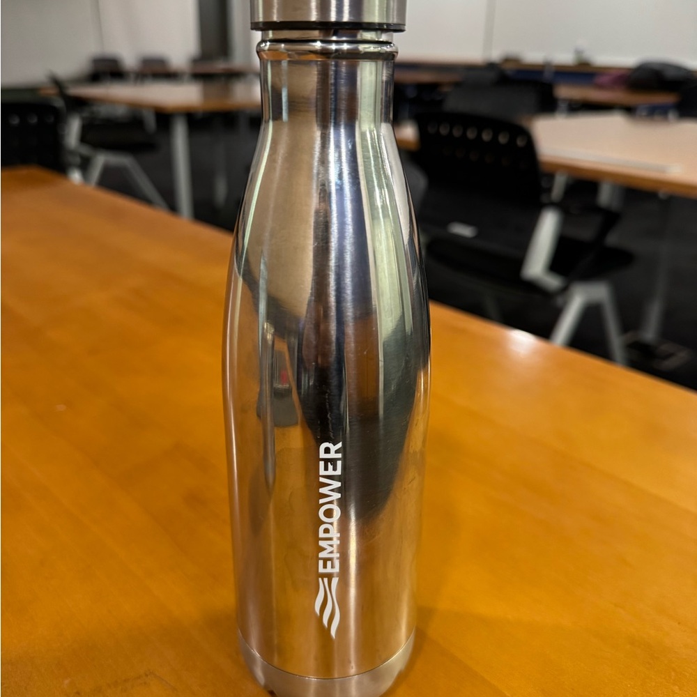 Empowered By You Silver Stainless Steel Bottle